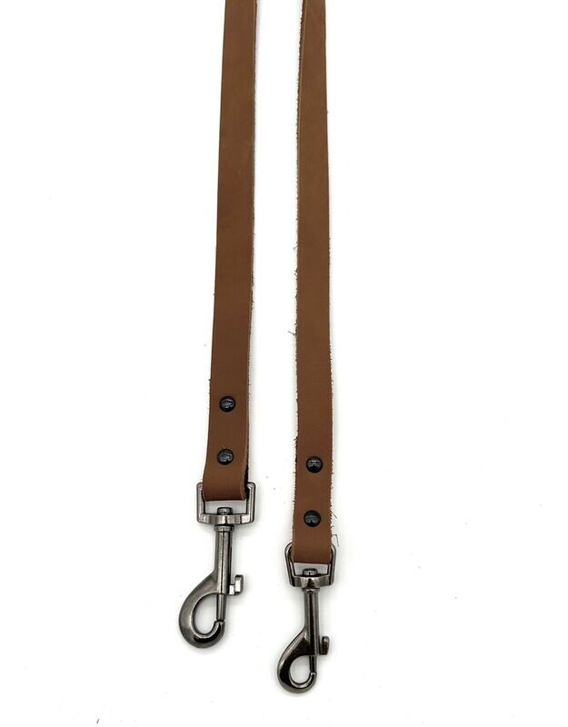 Sophisticated Leather Lead: "WALNUT"