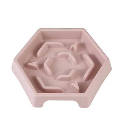 Slow Feed Puzzle Pet Bowl: "PINK"