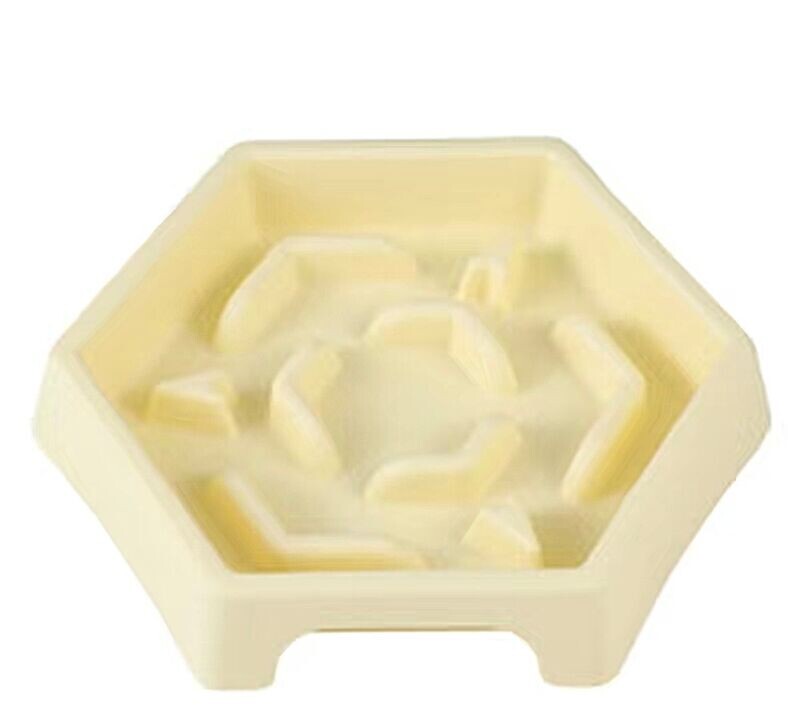 Slow Feed Puzzle Pet Bowl: "YELLOW"