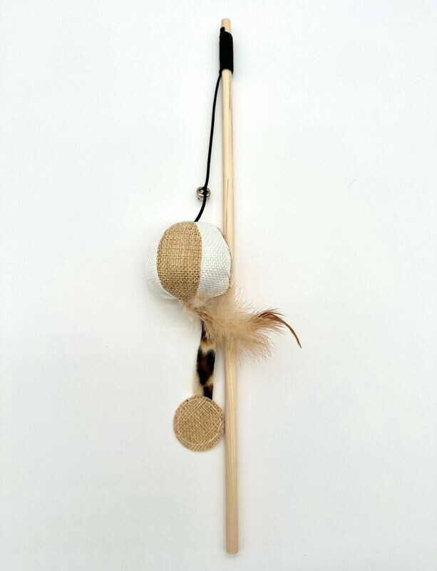 Cat teaser interactive toys on a stick: "BALL"