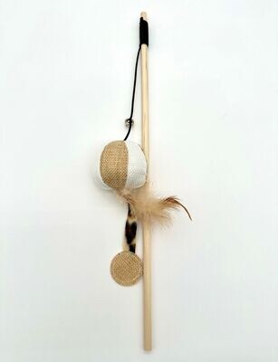 Cat teaser interactive toys on a stick: "BALL"