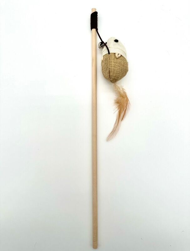 Cat teaser interactive toys on a stick: "MOUSE"