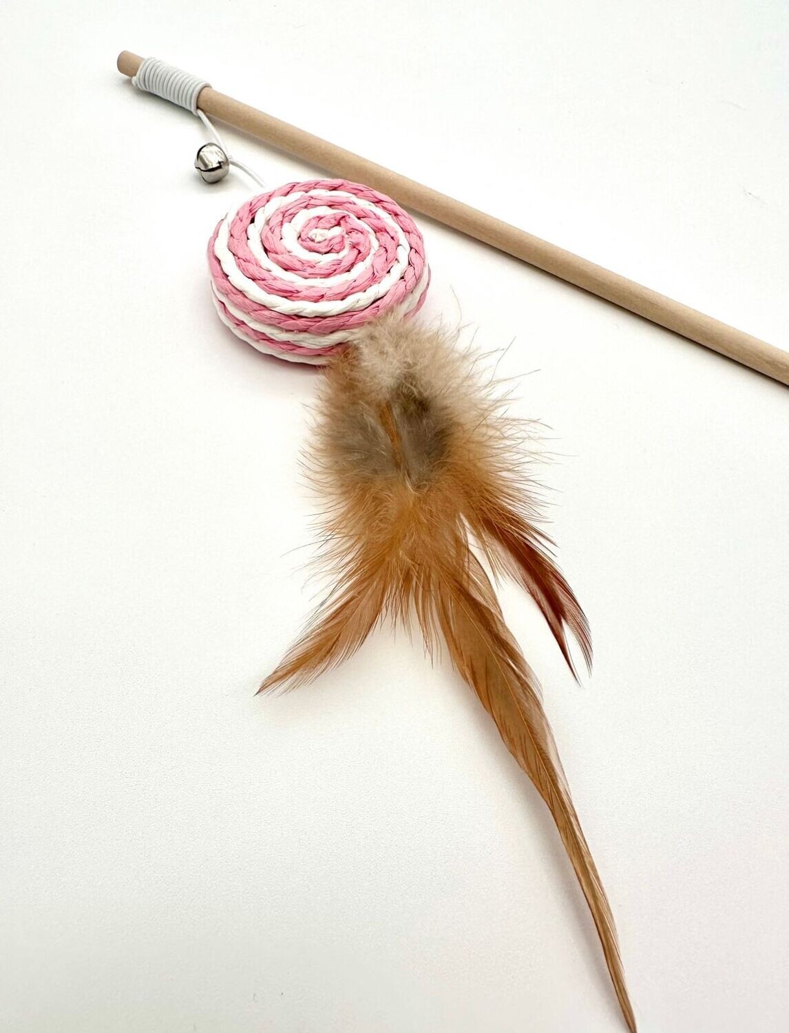 Cat teaser interactive toys on a stick: "PINK WAVE BOARD"