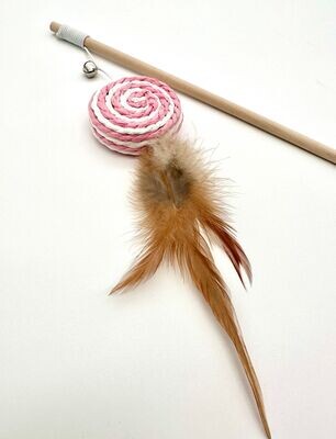 Cat teaser interactive toys on a stick: "PINK WAVE BOARD"