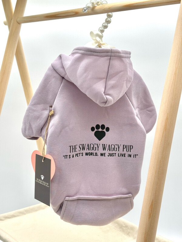 SWP Signature Logo Pup Hoodie: "LAVENDER"