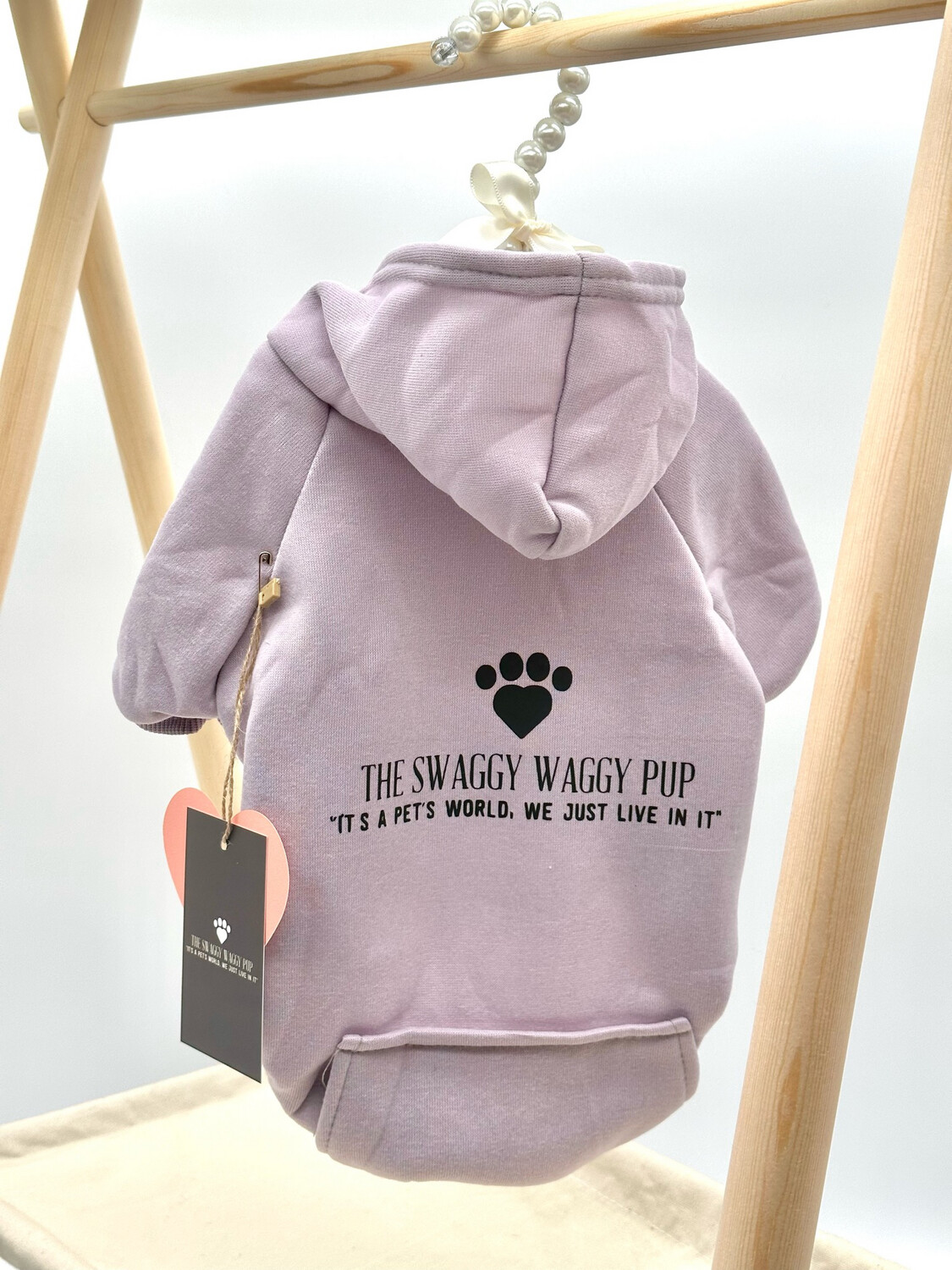 SWP Signature Logo Pup Hoodie: "LAVENDER"