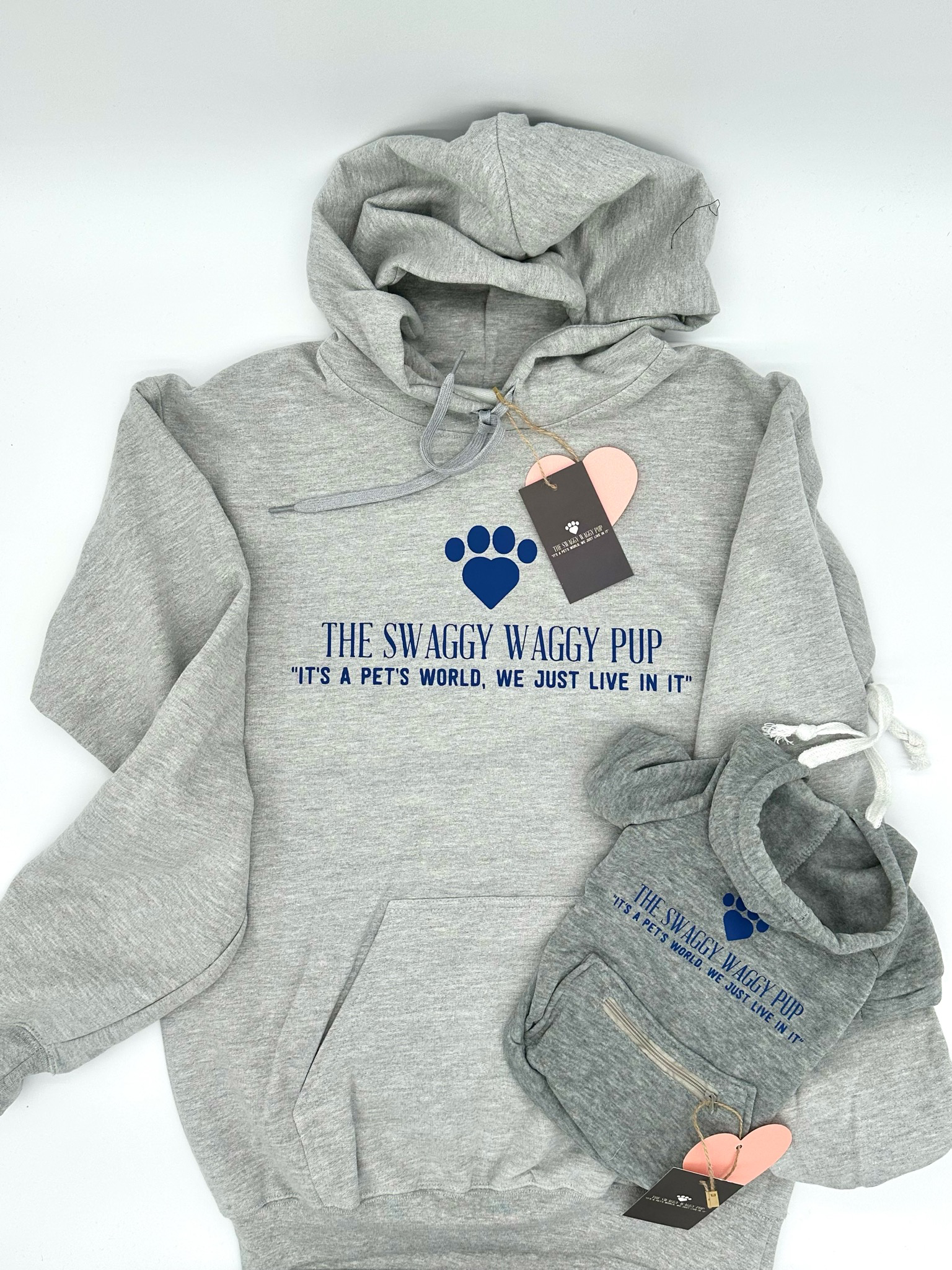 SWP Signature Logo Pup Hoodie w/zipper: 