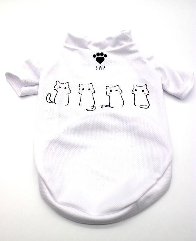 Cat TEE- WHITE