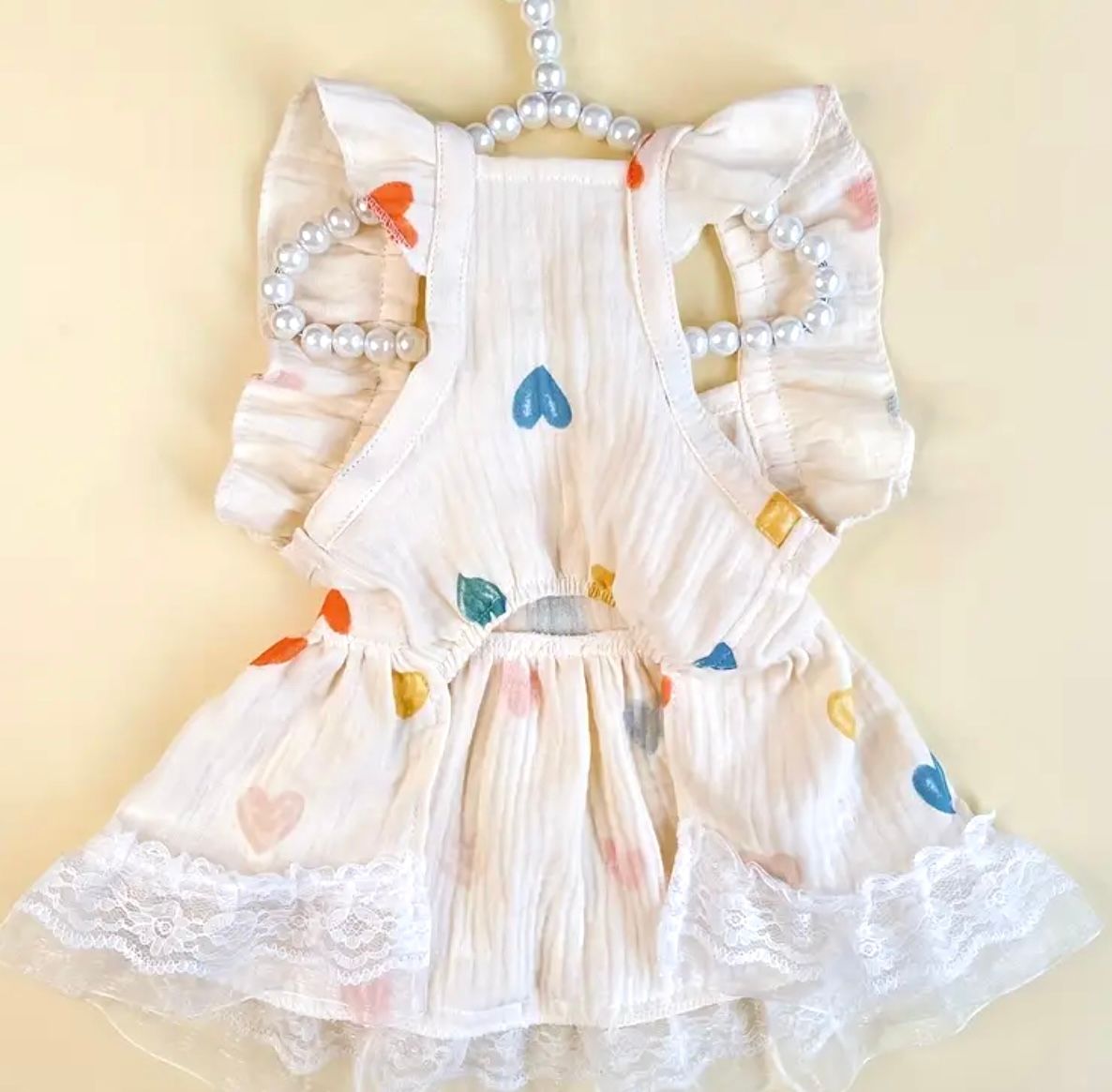 Summer crepe dress with hearts (NEW)