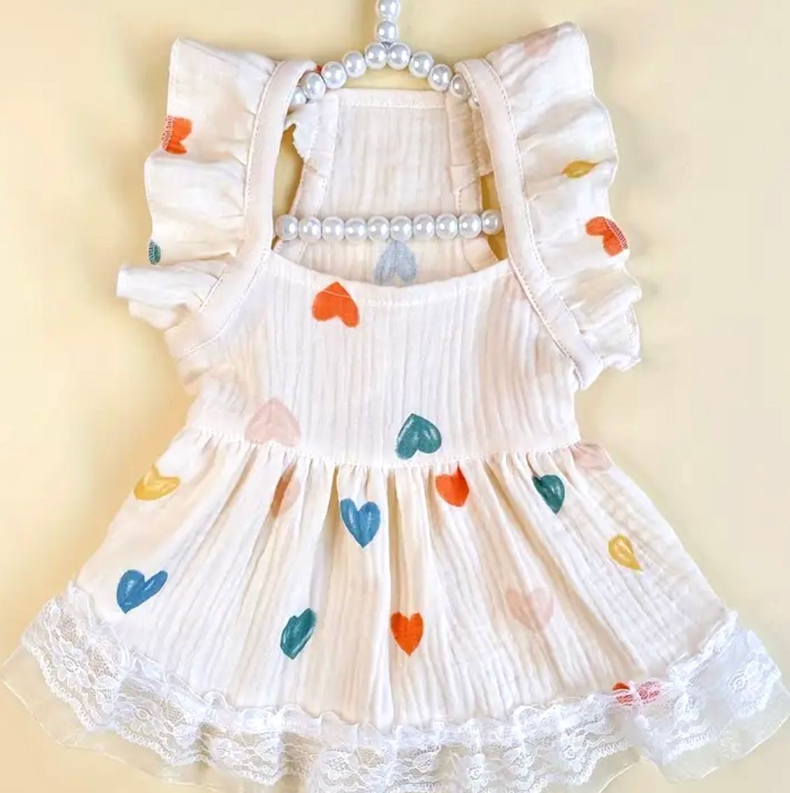 Summer crepe dress with hearts (NEW)