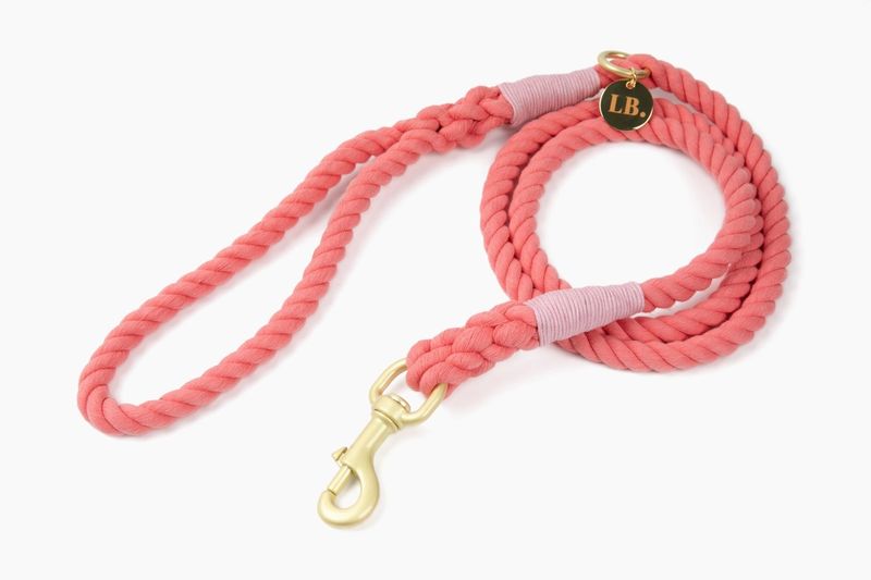 **NEW Rope Leash- PINK CORAL