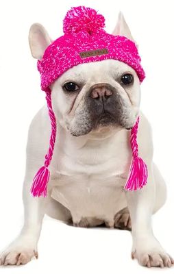 Dog Beanie- FUCSHIA~NEW