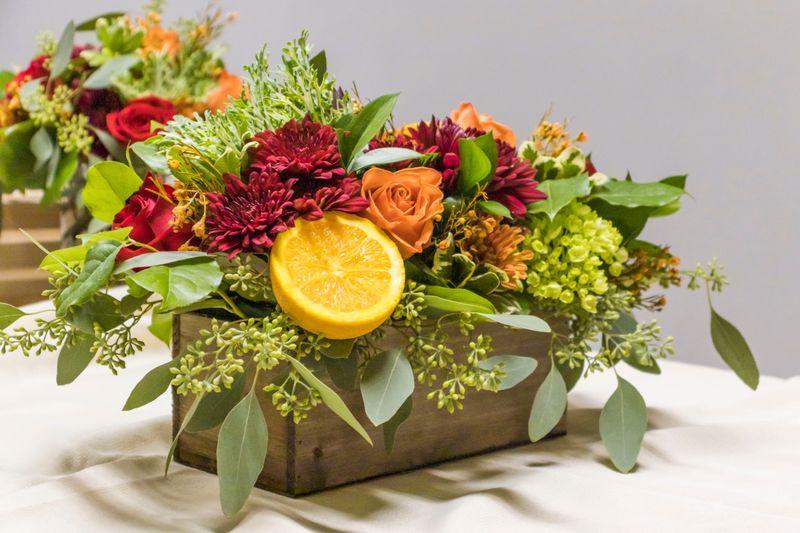 Harvest of Blooms Centerpiece - Thanksgiving 2024