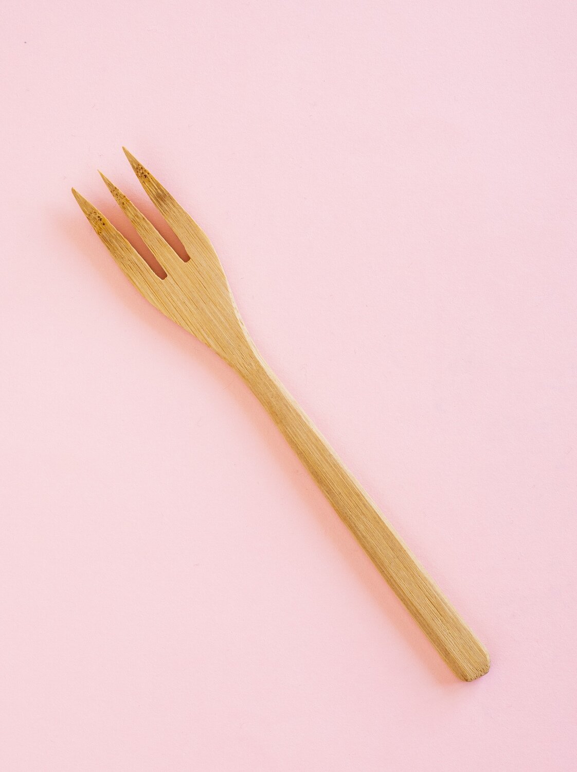 Tenedor de madera reusable