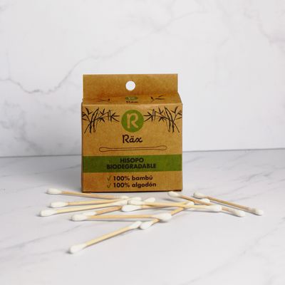 Caja de hisopos biodegradables