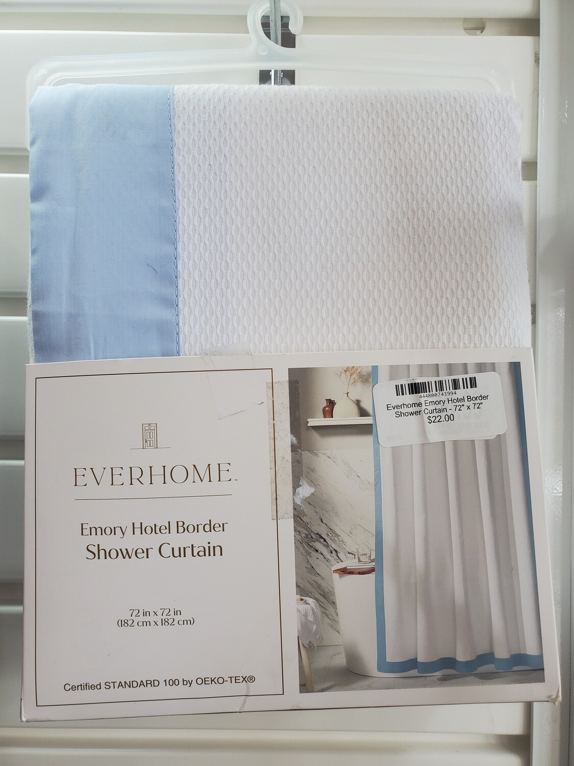 Everhome Emory Hotel Border Shower Curtain 72" x 72"