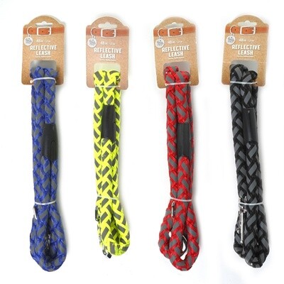 Bonita Pet Dog Leash Rope 48in 4 Asst Reflective