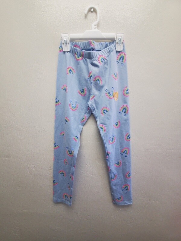 Cat &amp; Jack Girl&#39;s Legging - Blue Cloud Rainbow - L(10/12)