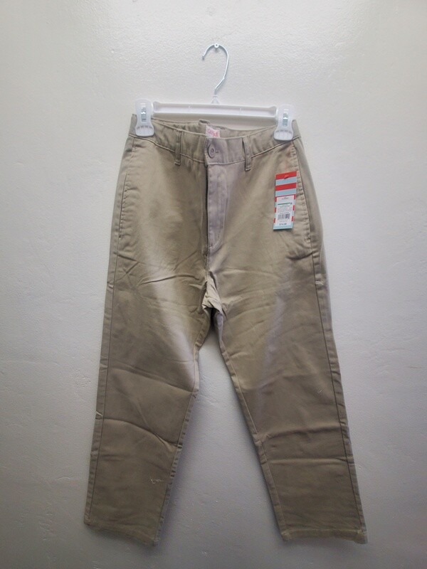 Cat &amp; Jack Boy&#39;s Uniform Pants - Vintage Khaki - 16 Husky