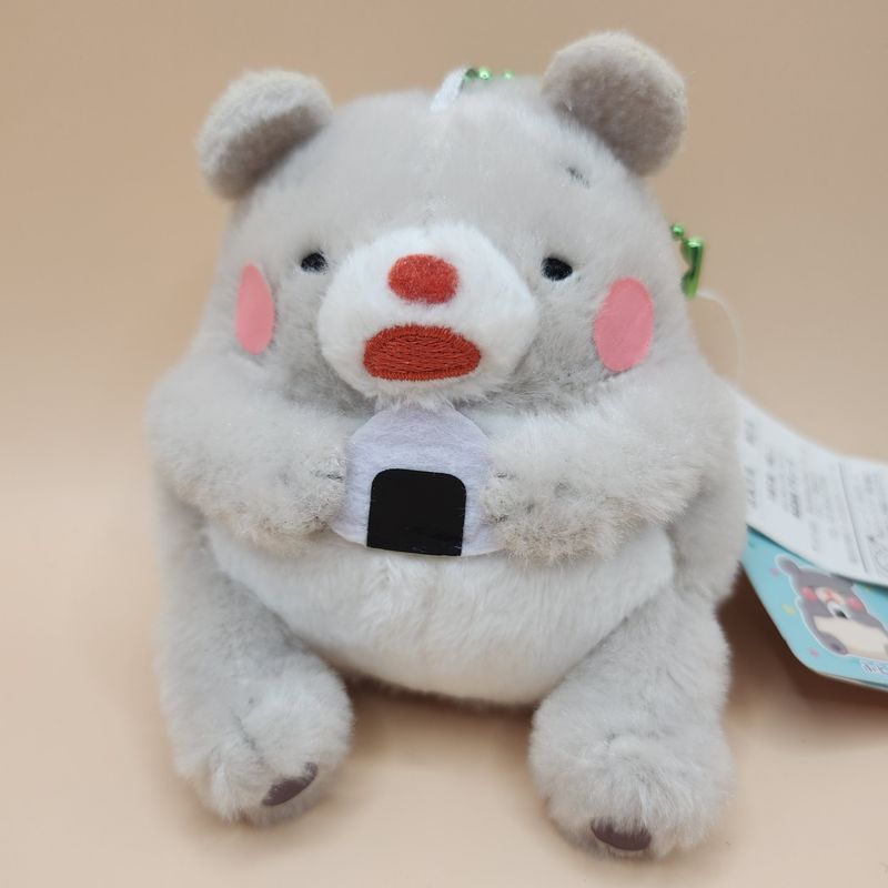 Amuse Himandoma Hungry Bear with Onigiri Rice Ball Plush Mascot