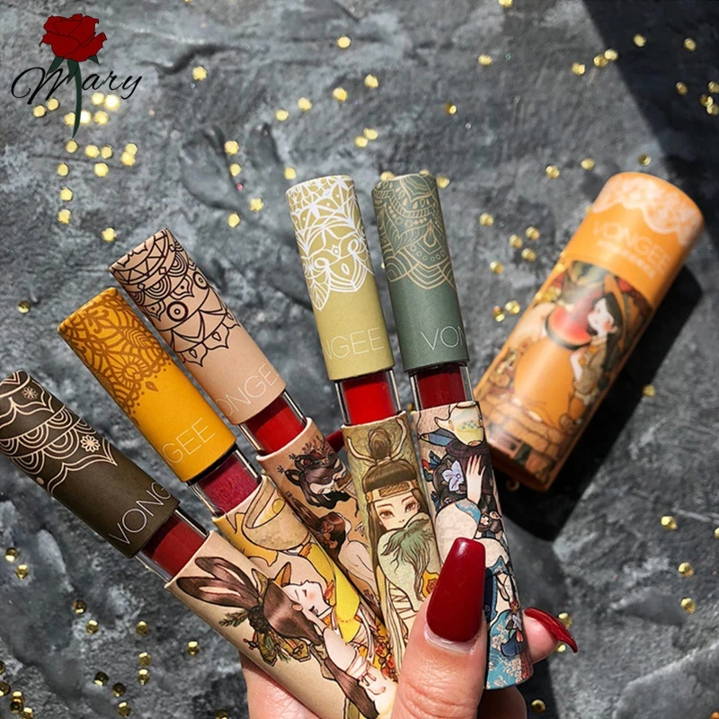 Rosemary Beauty Lip Tint Liquid Lipstick Mirror Surface Lip Gloss Long Lasting Moisturizing Nonstick Cup Sexy Lips Makeup