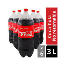 COCA COLA 3 LTS X 6