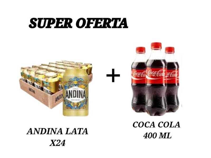 OFERTA ANDINA LATA + COCA COLA 400 PACA