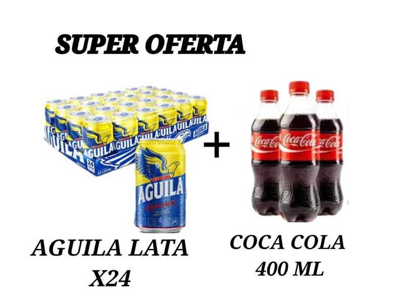 OFERTA AGUILA LATA + COCA COLA 400 PACA