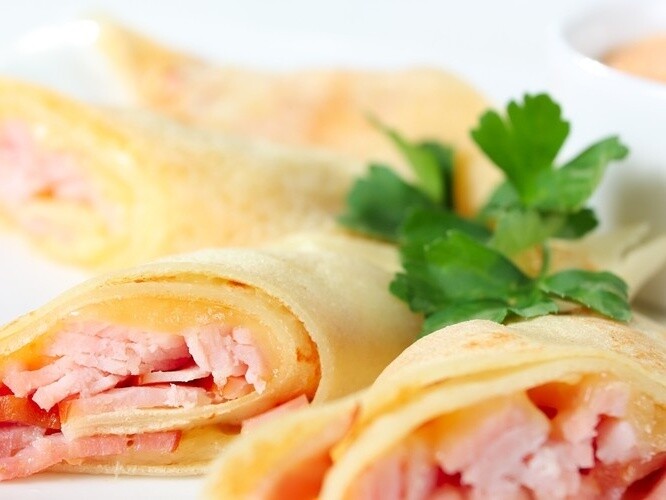 Crêpes de froment - Jambon / Comté, sauce béchamel