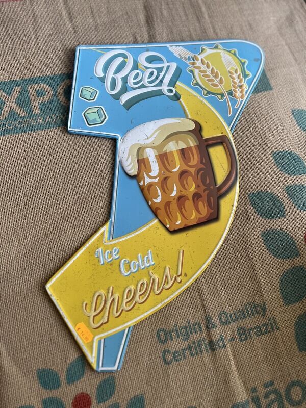 Plaque vintage beer