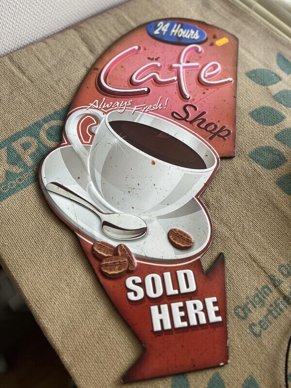 Plaque vintage café