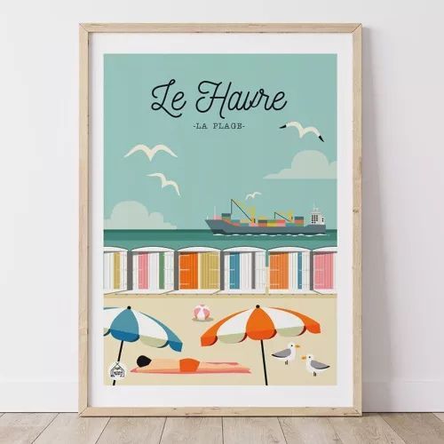 Affiche Le Havre &amp; trésors locaux
