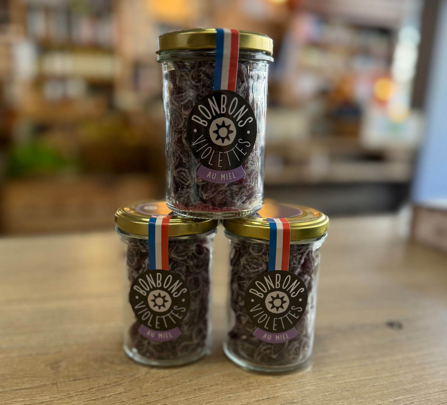 Bonbons violettes au miel