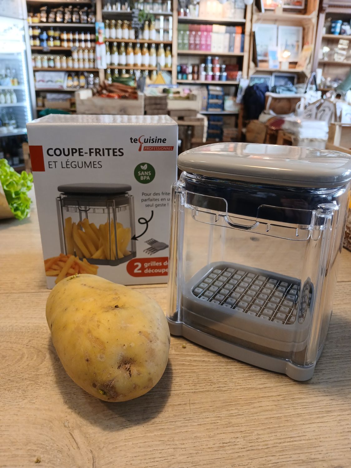 Coupe-frites et légumes