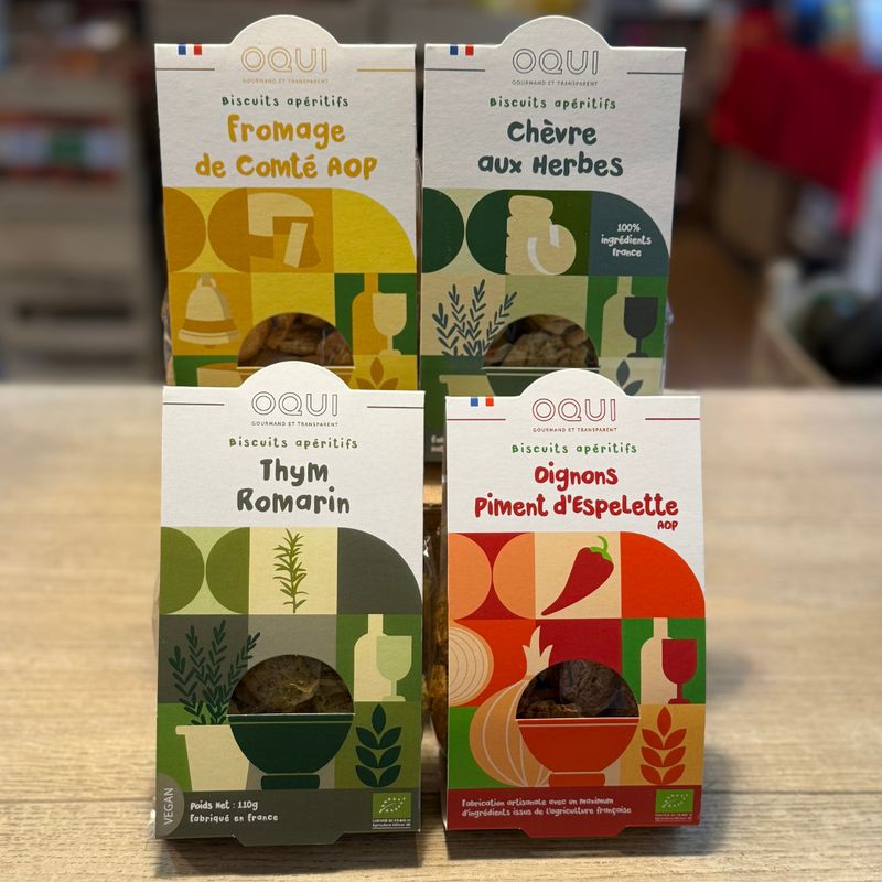 Biscuits apéritif bio Oqui