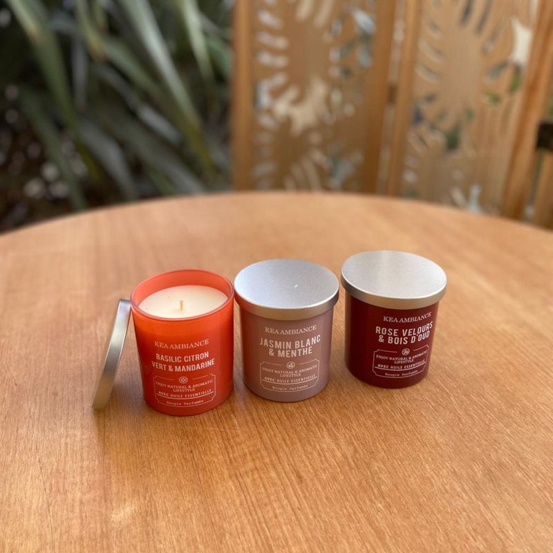 Bougie parfumée aux huiles essentielles