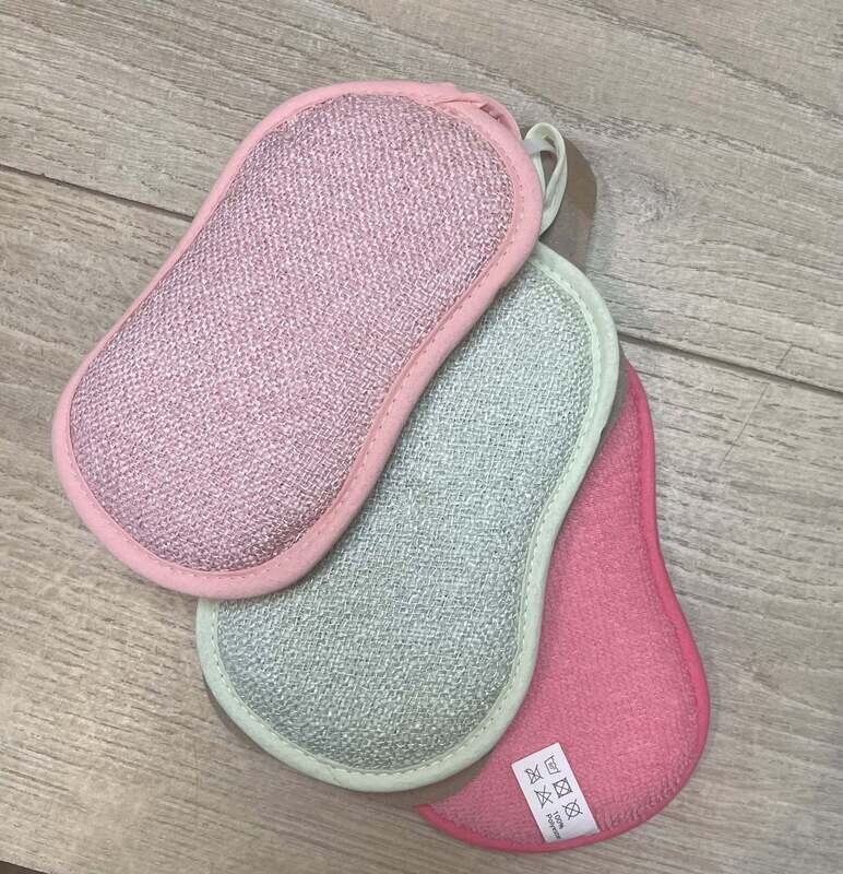 Lot de 3 éponges écologiques lavables, anti- rayures.  [1 lot acheté = 1 lot offert ]
