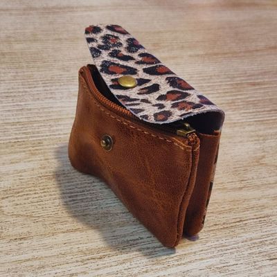 Pochette Porte monnaie léopard