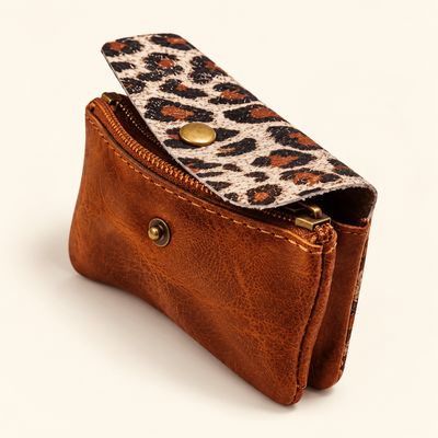 Pochette Porte monnaie léopard