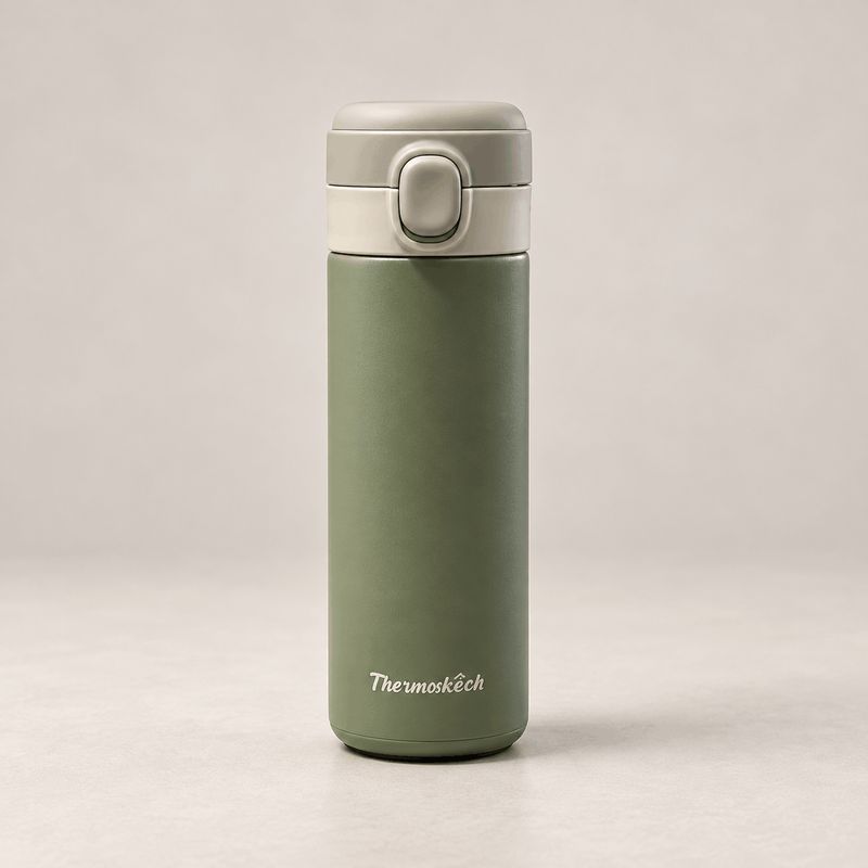 Bouteille gourde isotherme double paroi 400 ml.  Boisson chaude pendant 10 h, froide 20h