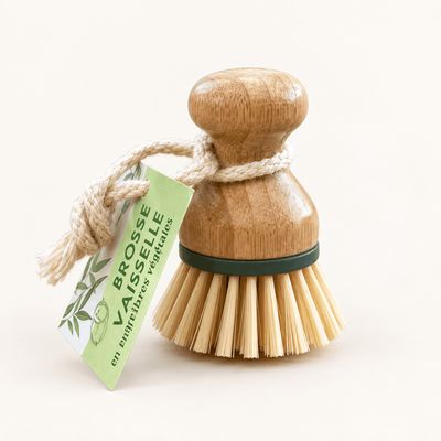 Brosse Vaisselle en Bambou, avec corde
