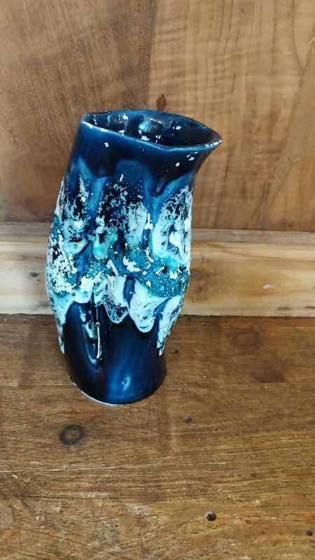 Vase nuances de bleu