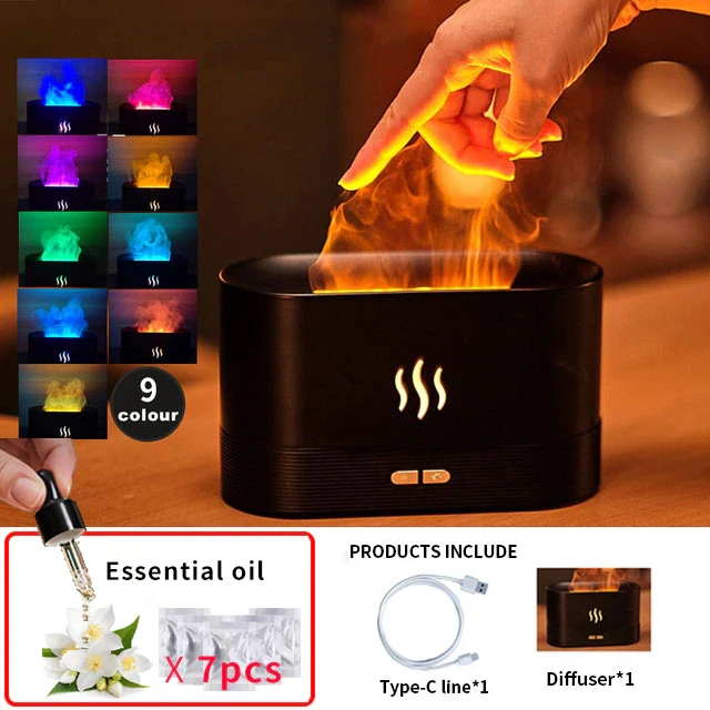 Ultrasonic Air Aroma Diffuser Cool Mist Maker LED with Essential Oil - Available in Black and White