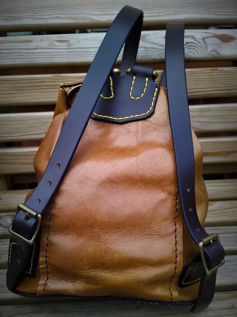 Leather backpack