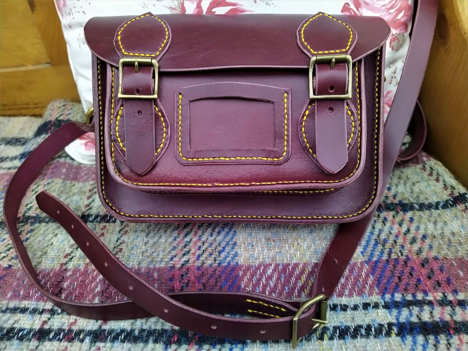 Hand made leather satchel