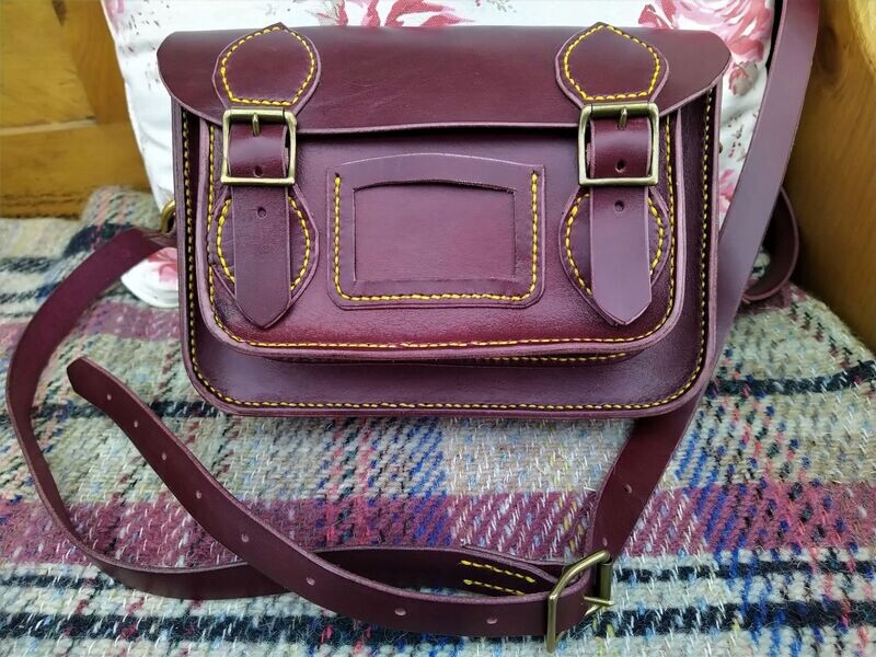 Hand made leather satchel