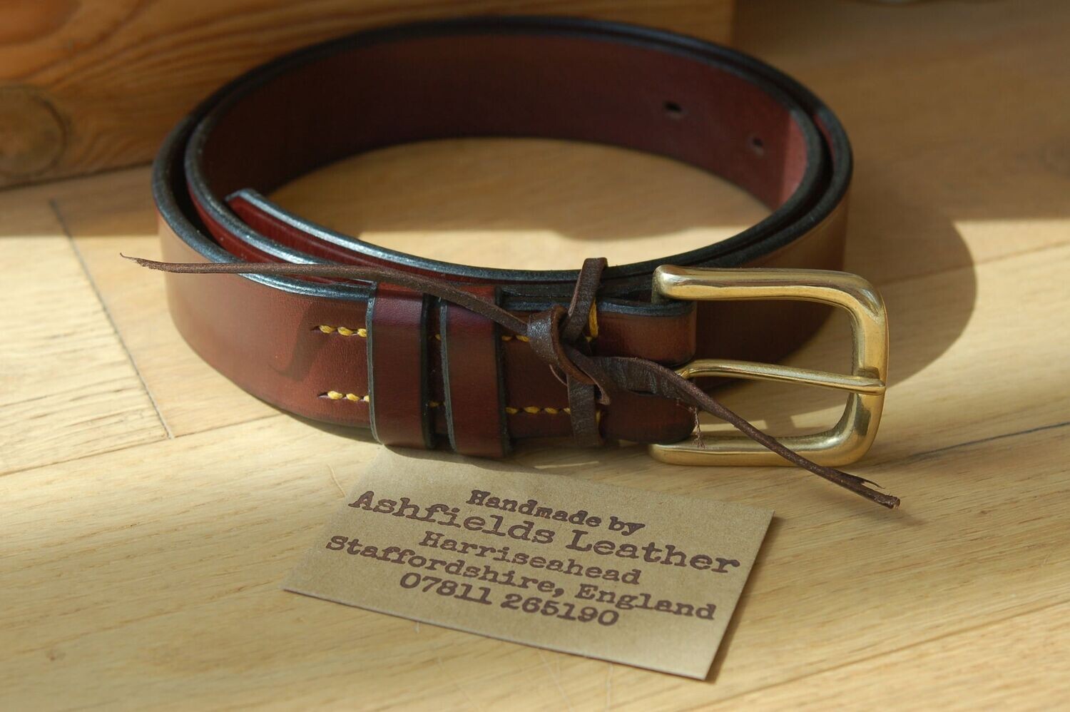 Handmade leather belt