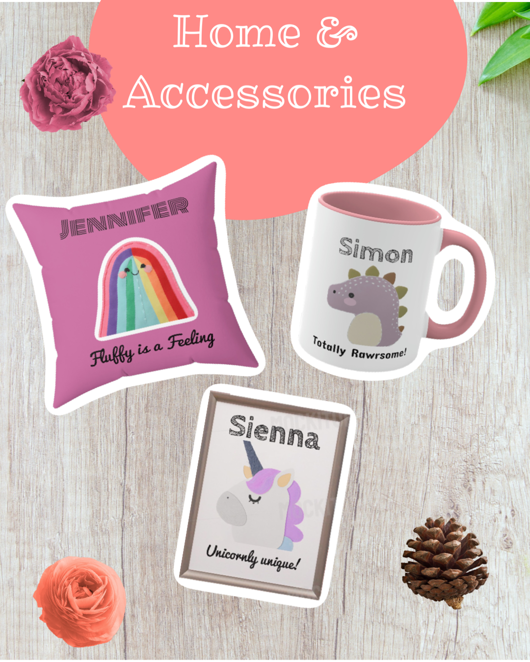 Home &amp; Accessories - Custom Name (Baby to Adults)