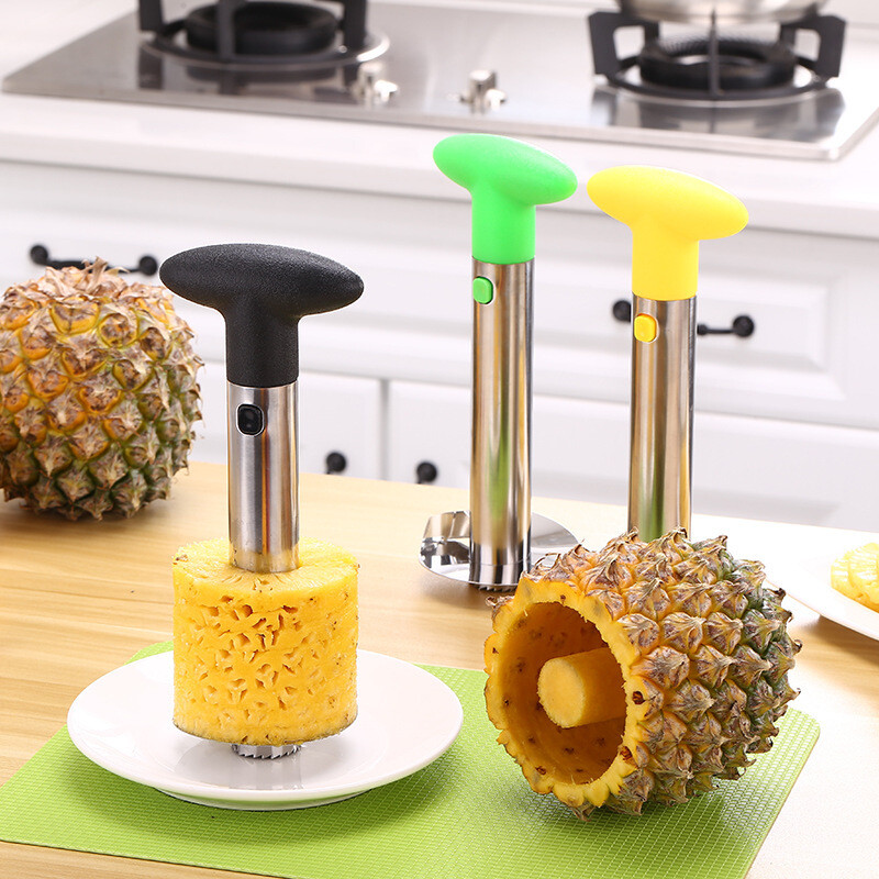 Descascador de abacaxi Gadget de cozinha em aço inoxidável Descascador de abacaxi Gadget de cozinha em aço inoxidável