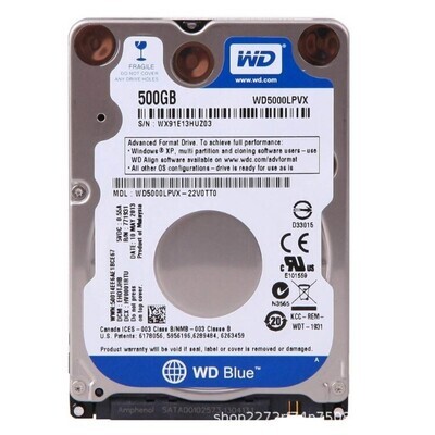 Disco rígido para notebook West-Digital 500g 320g 160g 250G 1t 2TB 2,5 polegadas Disco rígido mecânico HDD